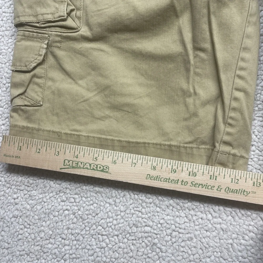 BKE Cargo Shorts Mens 38 Tan Khaki Twill Relaxed Multi-Pocket Casual Outdoor